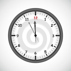 Clock icon round timer nearly twelve