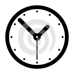 Clock icon with three hands