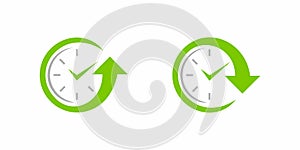 Clock icon. Time and watch vector icon. Timer symbol.