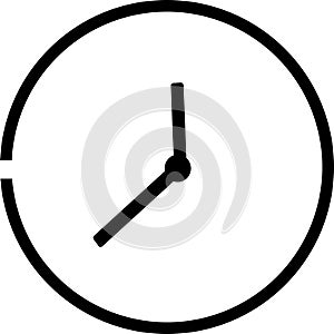 Clock icon in trendy flat style isolated on background. Clock icon page symbol for your web site design Clock icon logo, app, UI.