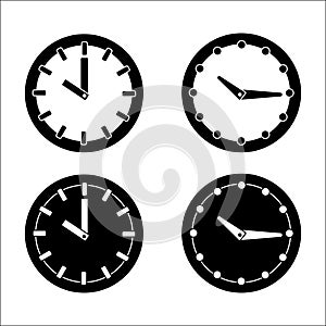 Clock icon, Vector illustration