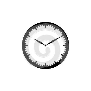 Clock icon vector illustration isolated on white background