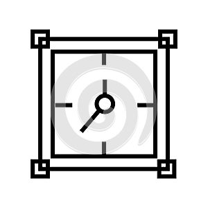 Clock icon vector isolated on white background, Clock sign , line and outline elements in linear style