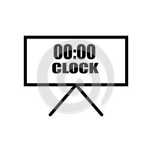 Clock icon vector isolated on white background, Clock sign , line and outline elements in linear style