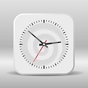 Clock icon on a white background. Vector