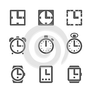 Clock icons