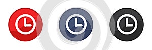 Clock icons set. Time clock. Web design. Press the button. Vector illustration