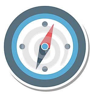 Clock Isolated Vector Icon Editable