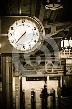 Clock at Japanese train station