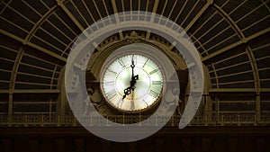 Clock of Keleti railway station in Budapest