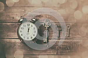 Clock and keys