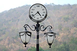 Clock & lamp post