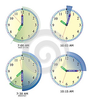 Clock learning examples photo