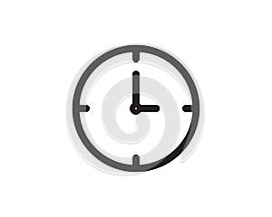 Clock line icon illustration vector,time icon illustration,time clock icon website icon illustration