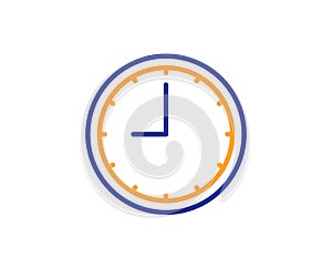 Clock line icon. Time or Watch sign. Vector