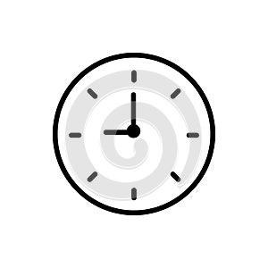 Clock line icon. on time symbol. simple design editable. vector illustration