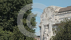 Clock of Milan central Station facade