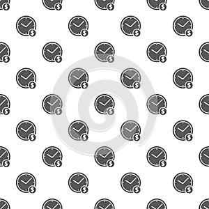 Clock money pattern seamless
