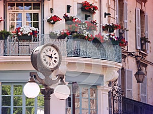 Clock in Old center of Avignon, France