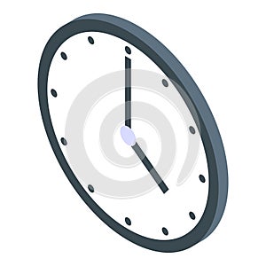 Clock operating system icon, isometric style