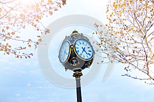 Clock in Parcul Unirii park, Bucharest, Romania