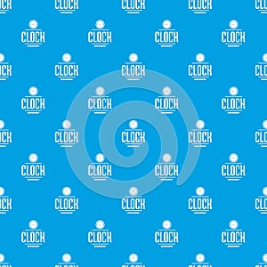 Clock pattern vector seamless blue