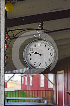 Clock in pavilion