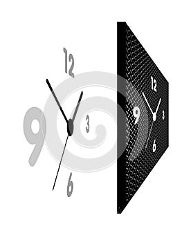 Clock in perspective view