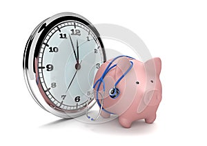 Clock Piggy Bank Stethoscope