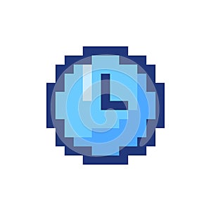 Clock pixelated RGB color ui icon