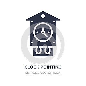 clock pointing four o 'clock icon on white background. Simple element illustration from Other concept