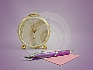 Clock and post-its