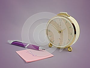 Clock and post-its