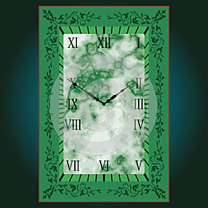 Clock rectangle classic