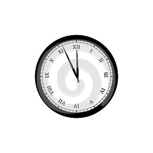 Clock with roman numerals,