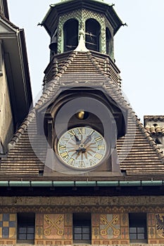 Clock on roof