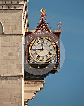 Clock on the royal courts of justice