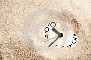 Clock In Sand