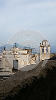 Clock of the Sant`Elmo castle in Naples