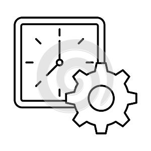 Clock settings  Line Style vector icon which can easily modify or edit