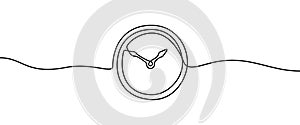 Clock shape drawing by continuos line