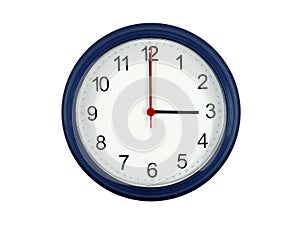Clock showing 3 o'clock