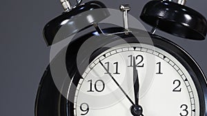 Clock showing at noon
