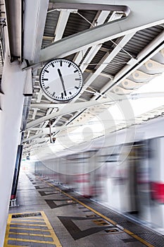Clock in skytrain station