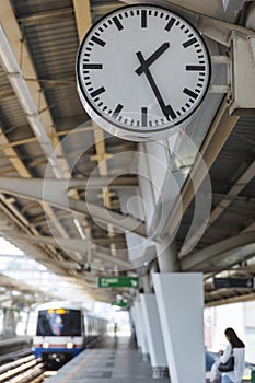Clock on the skytrain station