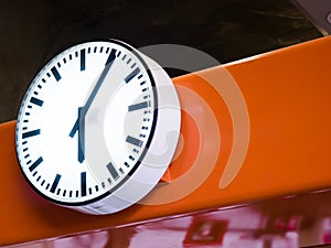 Clock on Skytrain station in Bangkok