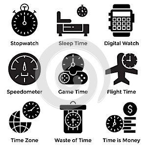 Clock Solid Vectors