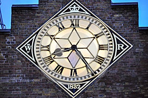 Clock of St. James\'s palace in Pall Mall street, London, UK photo