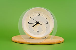 clock that stops, a photo of a clock in the studio, an important time concept in work and life