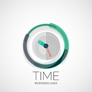 Clock, time company logo, business concept